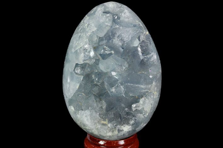 Crystal Filled Celestine (Celestite) Egg Geode - Madagascar #98805